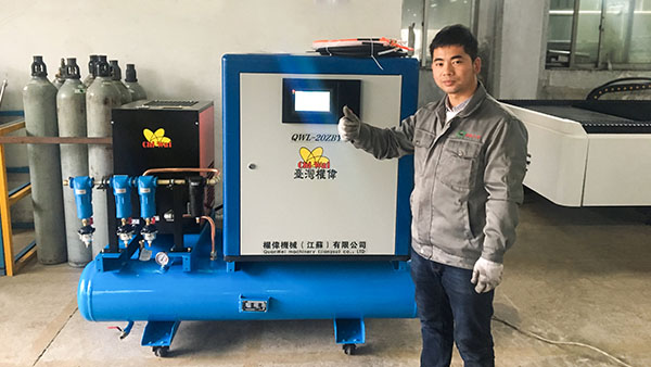 一體式激光切割專用空壓機(jī)客戶案例